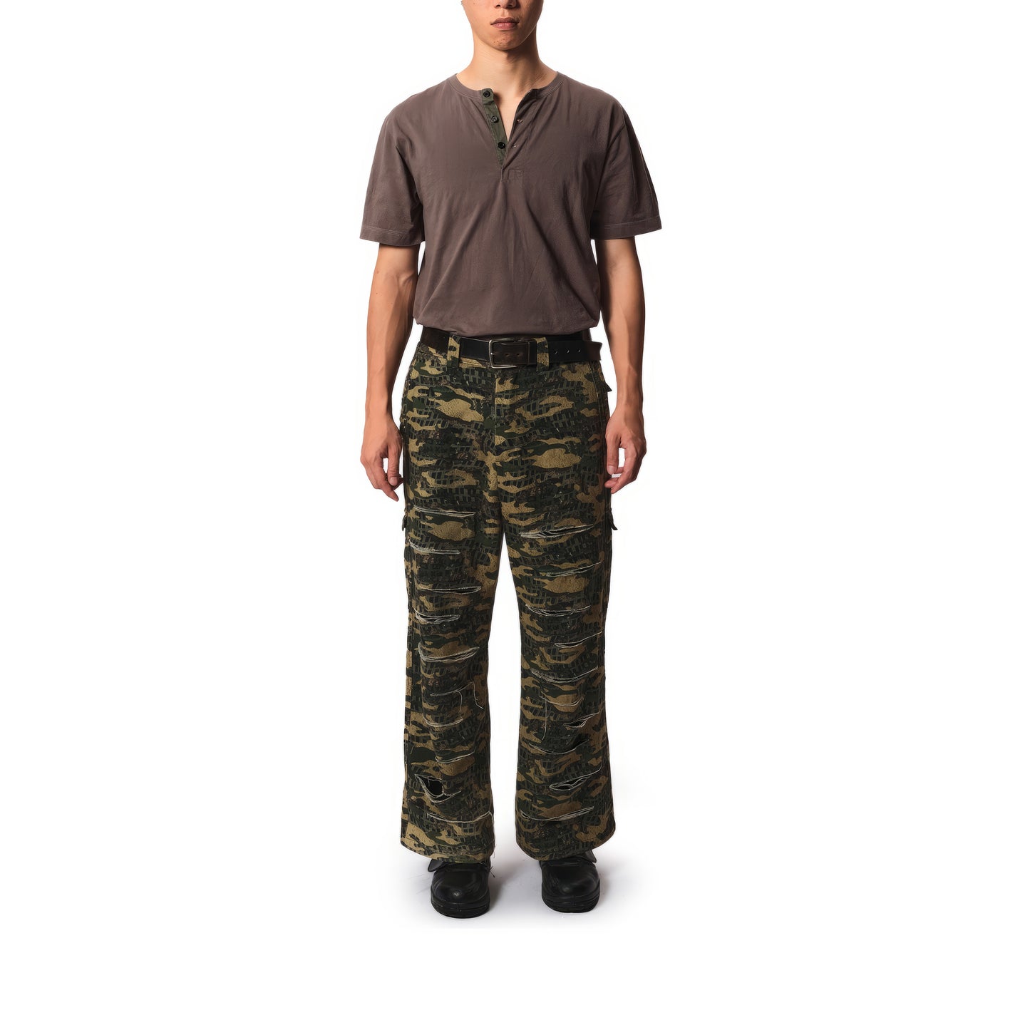 SKM Camo Cargo Pants (Distressed)