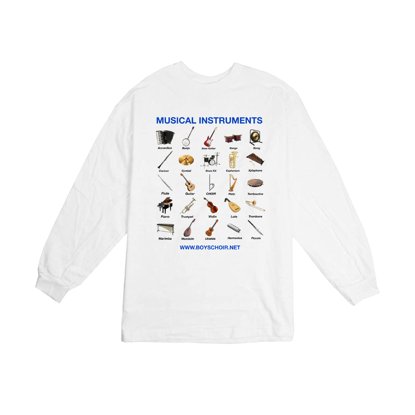 Musical Instruments L/S Shirt (White)