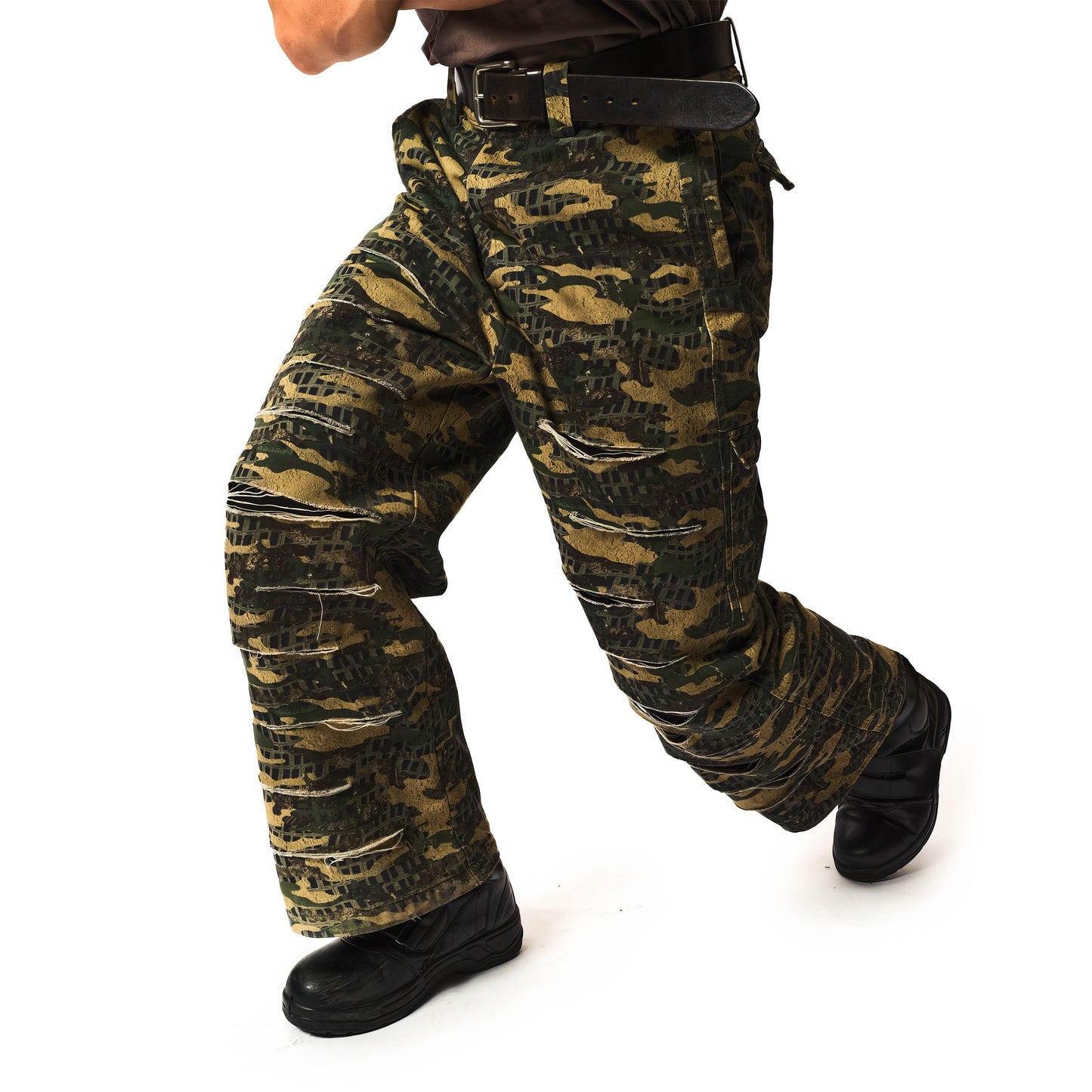 SKM Camo Cargo Pants (Distressed)