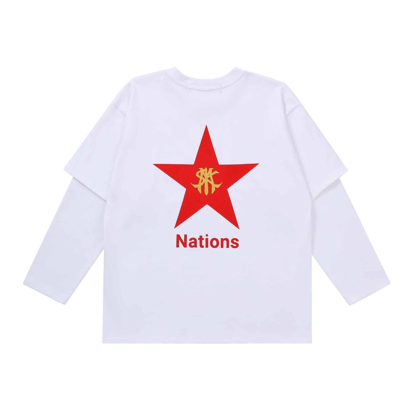 “Stars” Layered Shirt (White)