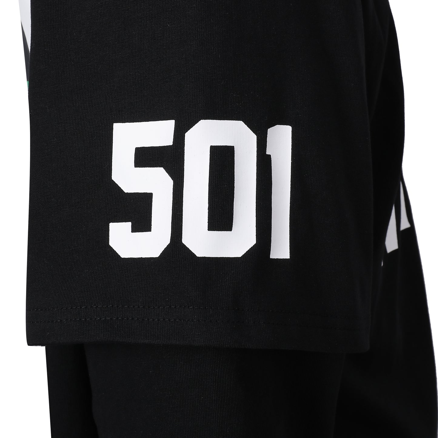 “Flags” Layered Shirt (Black)